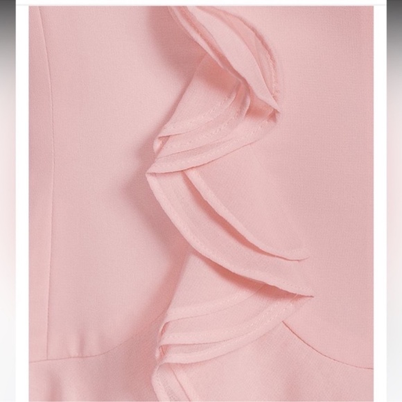 NWT Gianni Bini Sam Sweetheart Neck Sleeveless Ruffle Chiffon Long Dress - Picture 3 of 6